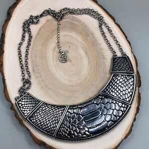 Erica Lyons big statement bib necklace modernist style.